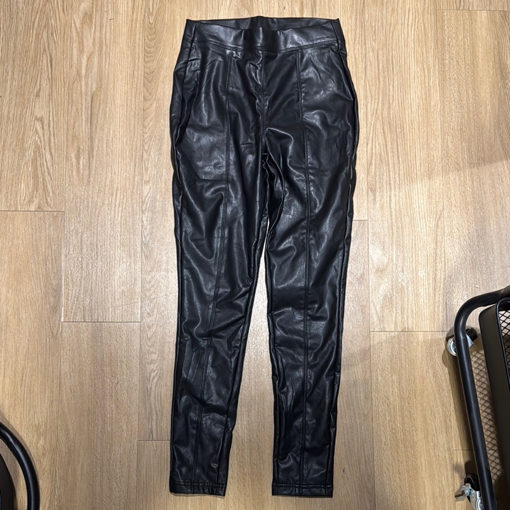 Black Faux Leather Pants